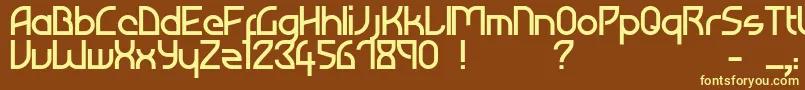 Шрифт Atiba – жёлтые шрифты на коричневом фоне