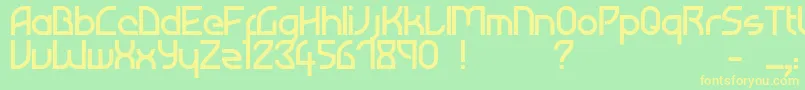 Atiba-Schriftart – Gelbe Schriften auf grünem Hintergrund