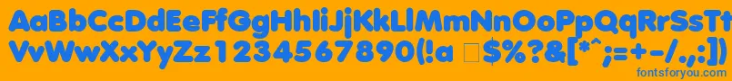 AnjaElianeAccent002 Font – Blue Fonts on Orange Background