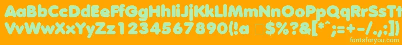AnjaElianeAccent002 Font – Green Fonts on Orange Background