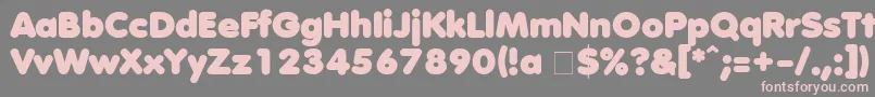 AnjaElianeAccent002 Font – Pink Fonts on Gray Background