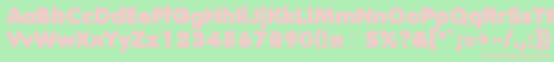 AnjaElianeAccent002 Font – Pink Fonts on Green Background