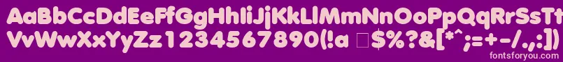 AnjaElianeAccent002 Font – Pink Fonts on Purple Background