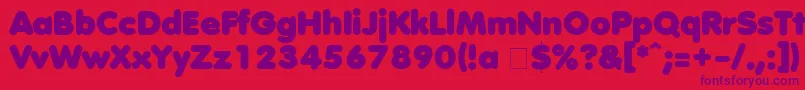 AnjaElianeAccent002 Font – Purple Fonts on Red Background
