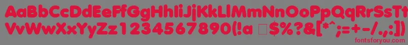 AnjaElianeAccent002 Font – Red Fonts on Gray Background