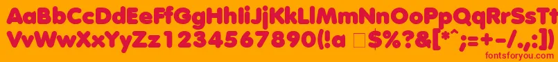 AnjaElianeAccent002 Font – Red Fonts on Orange Background