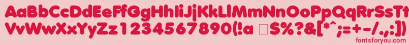 AnjaElianeAccent002 Font – Red Fonts on Pink Background