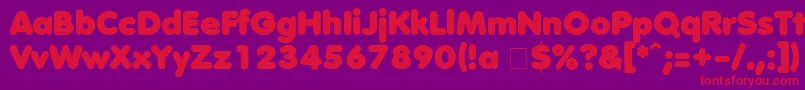 AnjaElianeAccent002 Font – Red Fonts on Purple Background