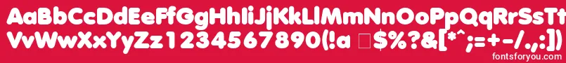 AnjaElianeAccent002 Font – White Fonts on Red Background