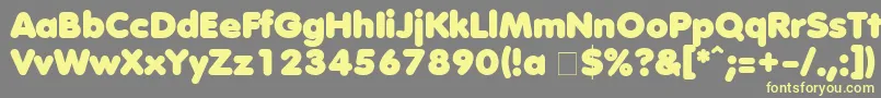 AnjaElianeAccent002 Font – Yellow Fonts on Gray Background