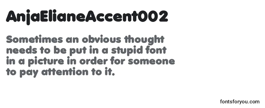 Review of the AnjaElianeAccent002 Font