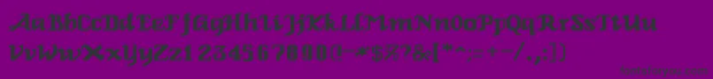 フォントGertinaRegular – 紫の背景に黒い文字