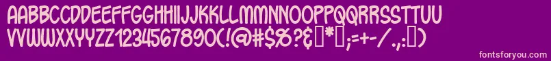 OhCrudBb Font – Pink Fonts on Purple Background