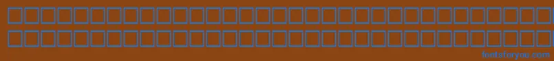 QuiditalRegular Font – Blue Fonts on Brown Background