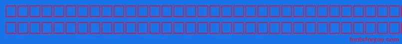 フォントQuiditalRegular – 赤い文字の青い背景