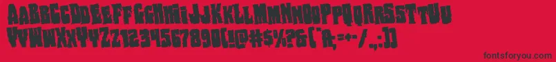 Bogbeastrotate Font – Black Fonts on Red Background
