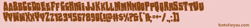 Bogbeastrotate Font – Brown Fonts on Pink Background