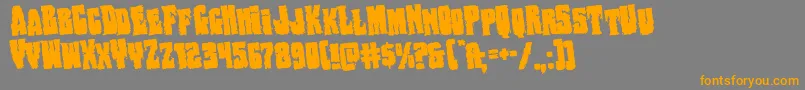 Bogbeastrotate Font – Orange Fonts on Gray Background