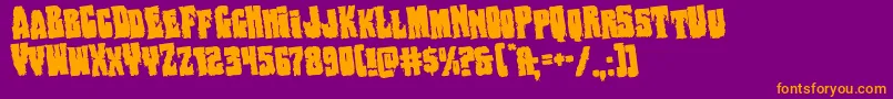 Bogbeastrotate Font – Orange Fonts on Purple Background