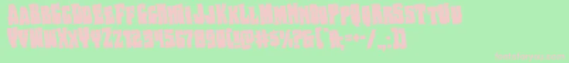 Bogbeastrotate Font – Pink Fonts on Green Background