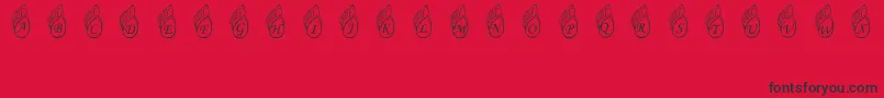 JennasShells Font – Black Fonts on Red Background