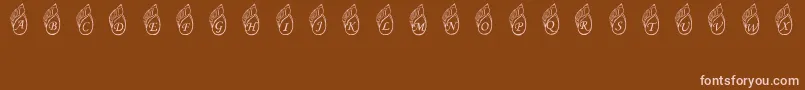 JennasShells Font – Pink Fonts on Brown Background