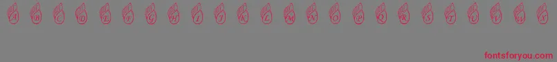 JennasShells Font – Red Fonts on Gray Background