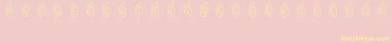 JennasShells Font – Yellow Fonts on Pink Background