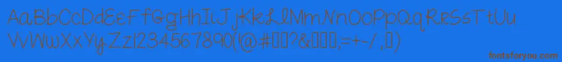MidnightSnacks Font – Brown Fonts on Blue Background