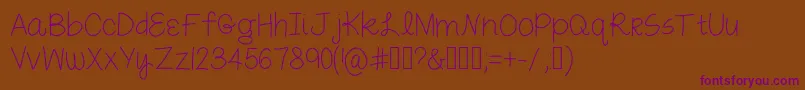 MidnightSnacks Font – Purple Fonts on Brown Background