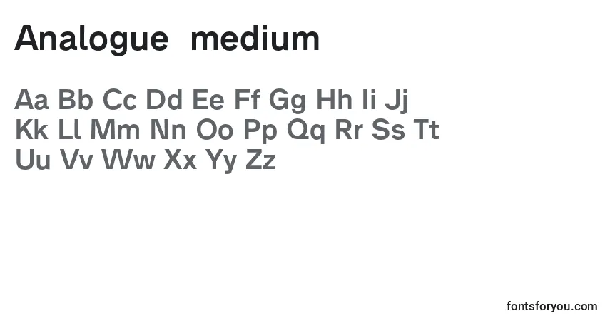 Шрифт Analogue65medium – алфавит, цифры, специальные символы