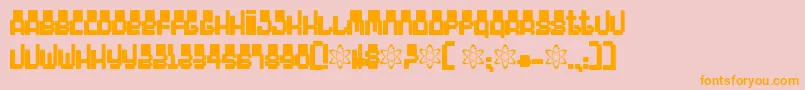 4000 Font – Orange Fonts on Pink Background