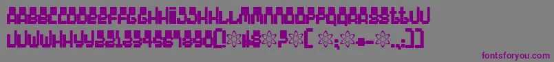 フォント4000 – 紫色のフォント、灰色の背景