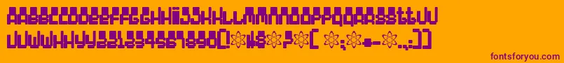 フォント4000 – オレンジの背景に紫のフォント