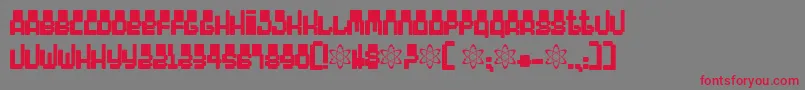 フォント4000 – 赤い文字の灰色の背景