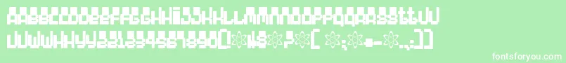 4000 Font – White Fonts on Green Background
