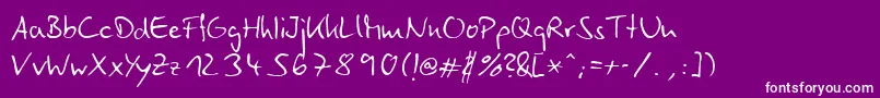 CanadianPenguin Font – White Fonts on Purple Background