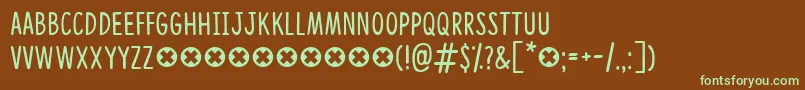 CongratulationsDemo Font – Green Fonts on Brown Background