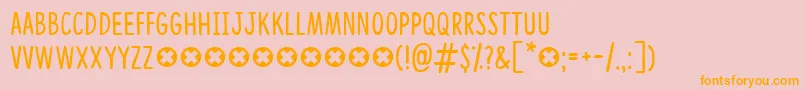 CongratulationsDemo Font – Orange Fonts on Pink Background