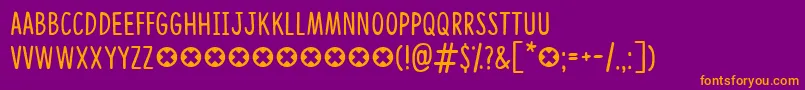 CongratulationsDemo Font – Orange Fonts on Purple Background