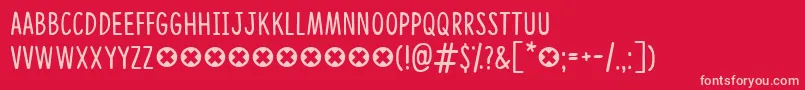 CongratulationsDemo Font – Pink Fonts on Red Background