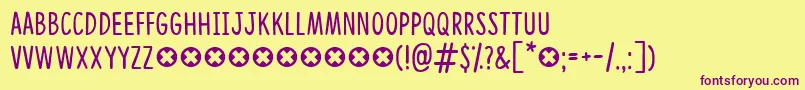 CongratulationsDemo Font – Purple Fonts on Yellow Background