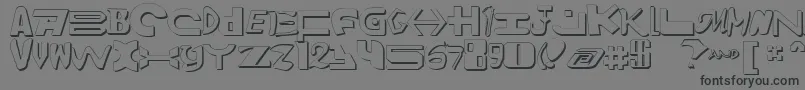 フォントAmalgamShadow – 黒い文字の灰色の背景