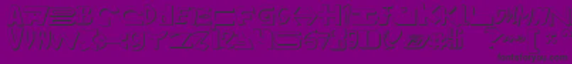 AmalgamShadow-fontti – mustat fontit violetilla taustalla