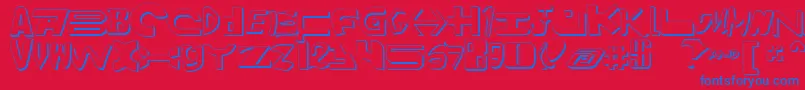 AmalgamShadow Font – Blue Fonts on Red Background