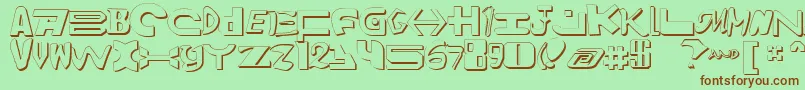 AmalgamShadow Font – Brown Fonts on Green Background