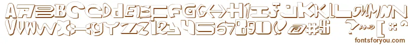 Шрифт AmalgamShadow – коричневые шрифты на белом фоне
