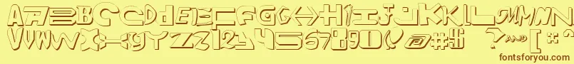 AmalgamShadow Font – Brown Fonts on Yellow Background