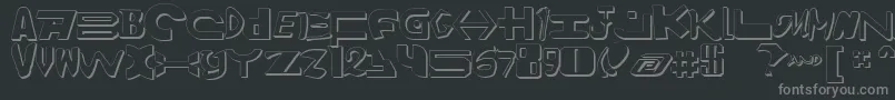 AmalgamShadow Font – Gray Fonts on Black Background