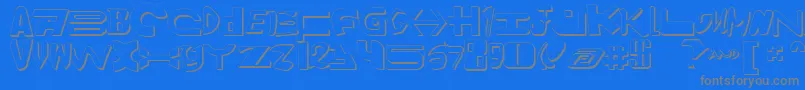 AmalgamShadow Font – Gray Fonts on Blue Background